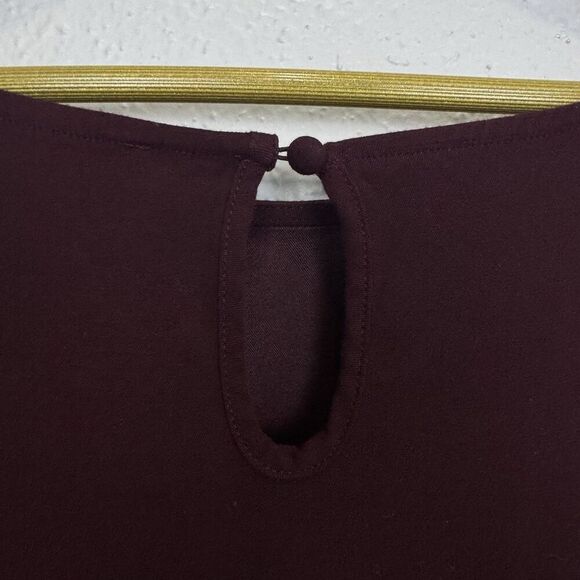 Universal Standard Avenir Double Luxe Satin Short Sleeve Dress Burgundy XL 26/28 - Picture 8 of 10